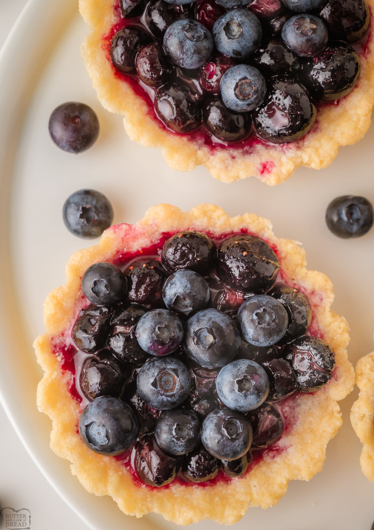 blueberry tarts without whipped cream on top