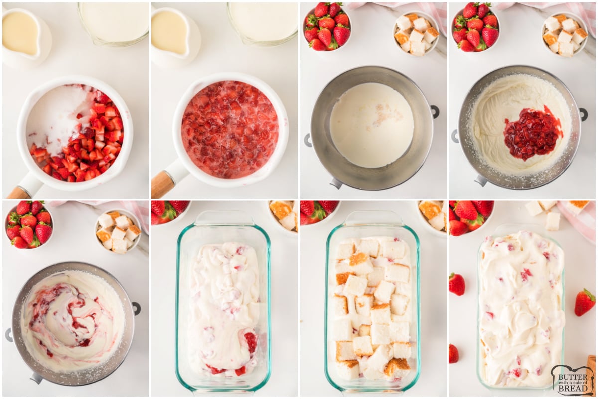 Step by step instructions on how to make Strawberry Shortcake Ice Cream.