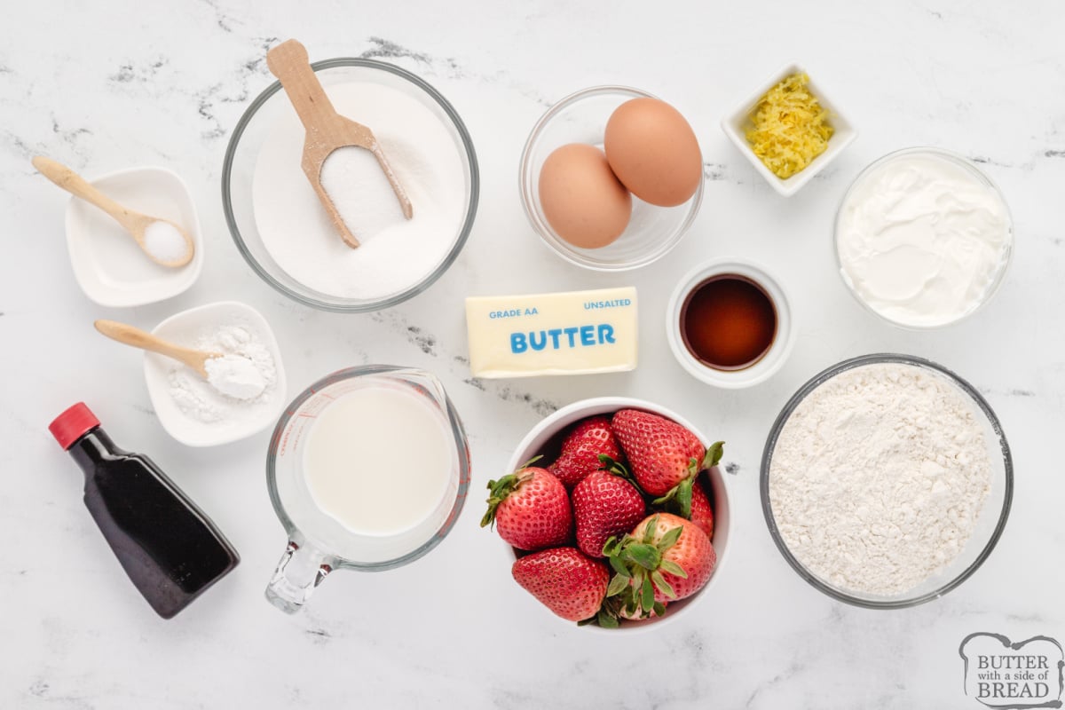 Instructions on how to make Strawberry Upside-Down Cake recipe.
