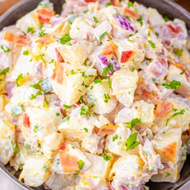 big bowl of Steakhouse potato salad
