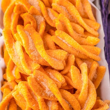 plateful of cinnamon twists