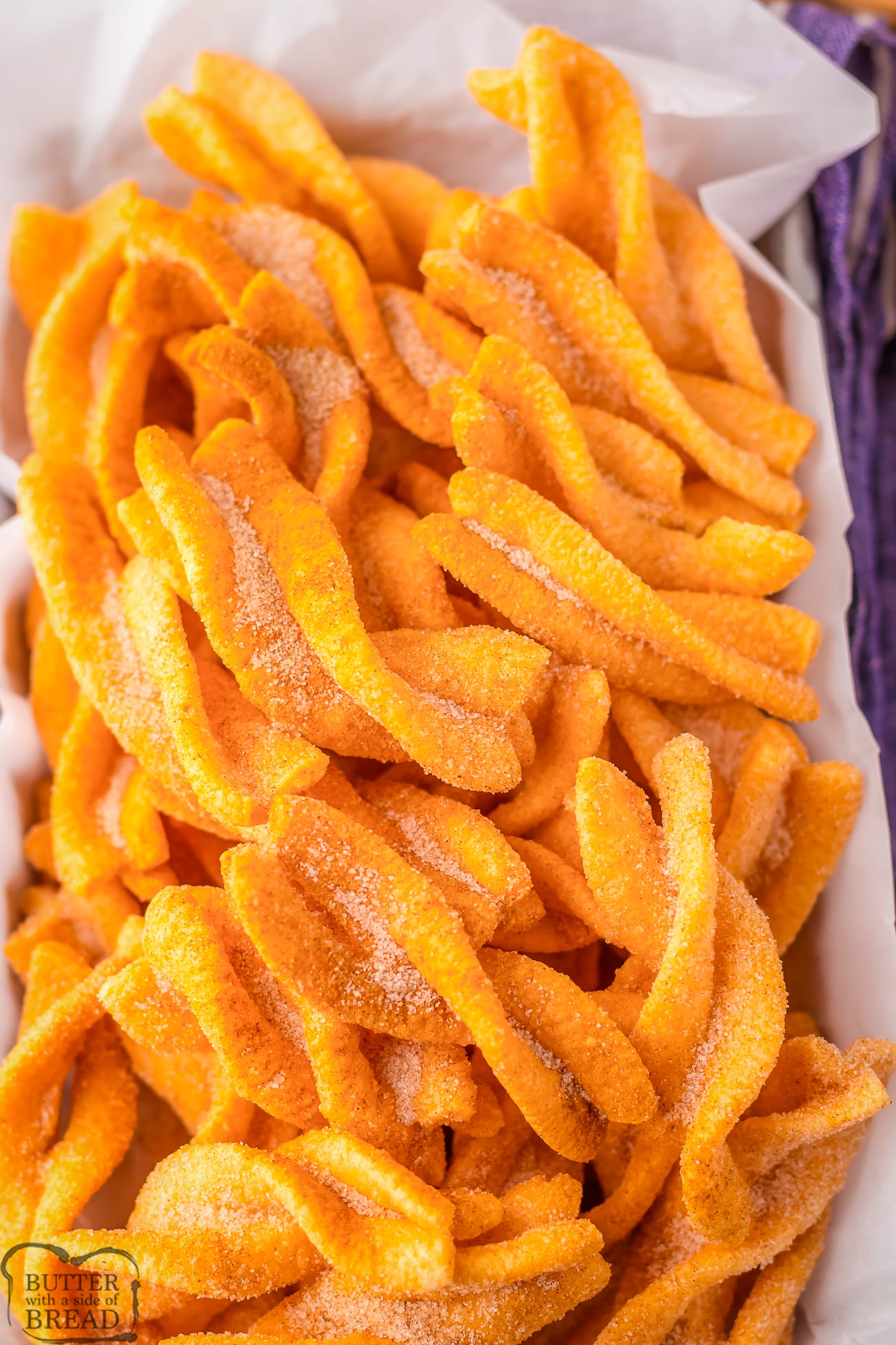 plateful of cinnamon twists