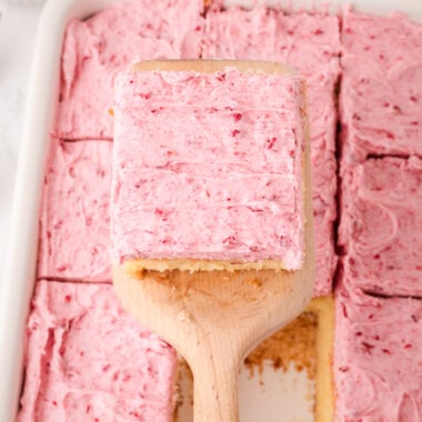 sliced raspberry almond cake